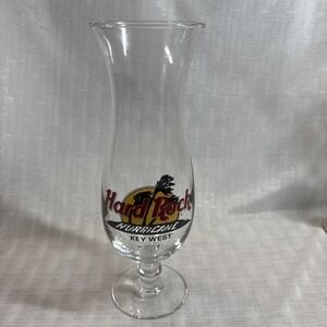 Hard Rock Cafe Hurricane Glass Key West Classic HRC Logo Palm Height 9.25"